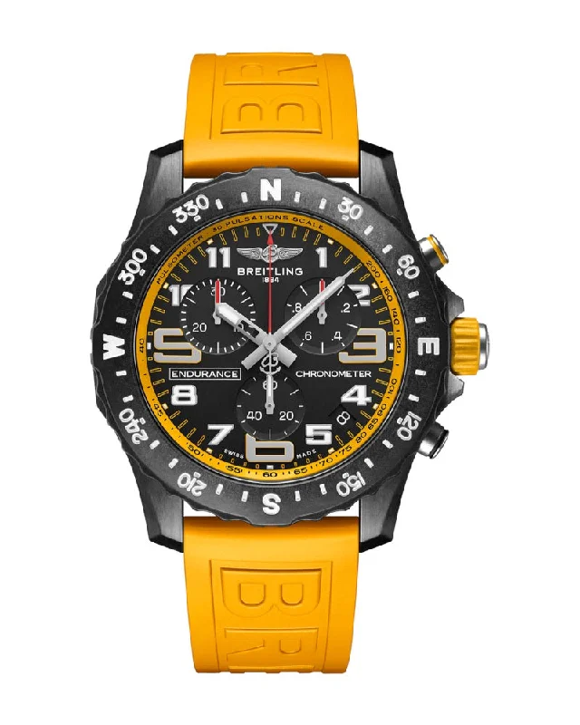 Adjustable Strap Watches for Perfect FitBreitling Endurance Pro X82310A41B1S1 Quartz Chronograph Yellow Unworn Box and Papers