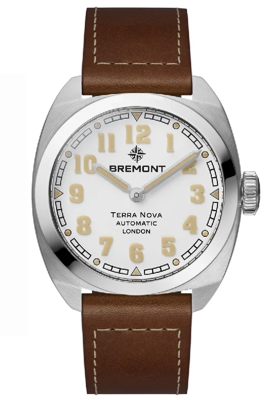 Women’s Dress Watches with Elegant StrapsBremont Terra Nova 38mm TN38-ND-SS-WH-L-S