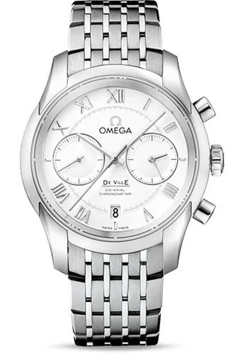 Watches with Sword-Style Hands for a Distinctive LookOmega De Ville Co-Axial Chronograph Watch - 42 mm Steel Case - Silver Dial - 431.10.42.51.02.001