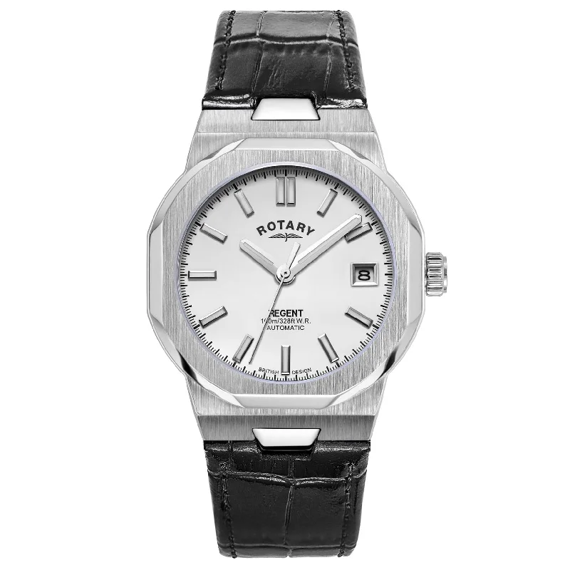 Fashionable Quartz Watches for Women with Leather StrapsRotary Regent Ladies White Watch LS05410/02