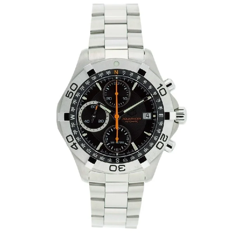 Outdoor Adventure Watches with CompassTag Heuer Men's CAF2113.BA0809 Aquaracer Chronograph Stainless Steel Watch