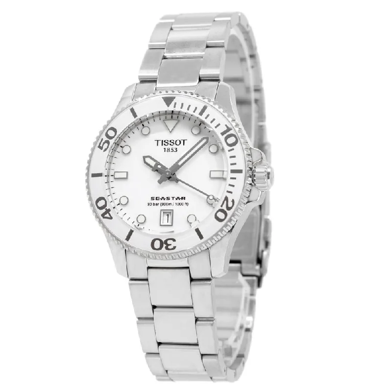 Women’s Watches with Swarovski CrystalsTissot Ladies T120.210.11.011.00 Seastar Silver Dial Watch