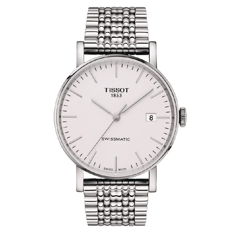 Watches with Embossed Dials for a Textured LookTISSOT EVERYTIME SWISSMATIC T1094071103100