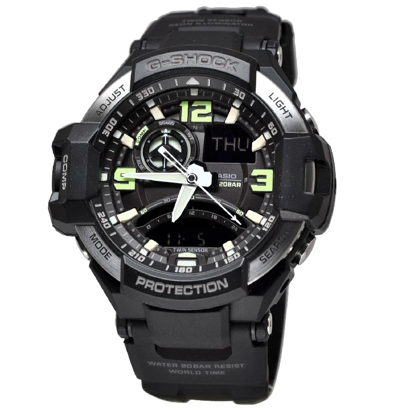 Watches with Glossy Finish Cases for a Shiny AppealCasio Men's GA1000-1B G-Shock Black Resin Watch