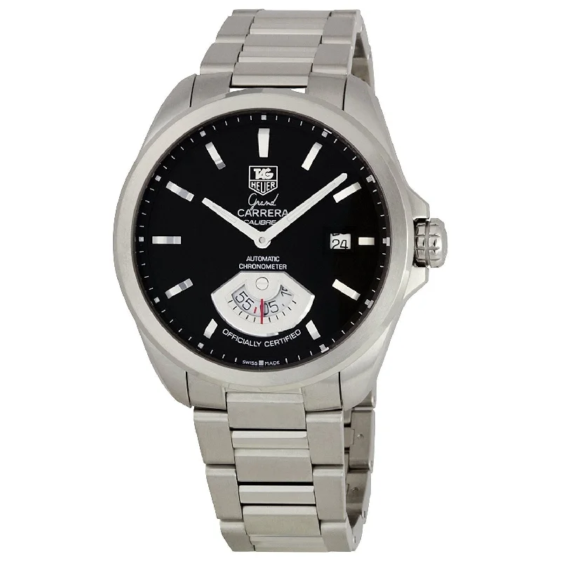 Watches with Heart Rate and Blood Pressure MonitorTag Heuer Men's WAV511A.BA0900 Grand Carrera GMT ChronoMeter Automatic Stainless Steel Watch