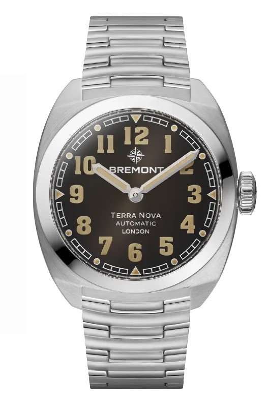 Stainless Steel Bracelet Watches for DurabilityBremont Terra Nova 38mm TN38-ND-SS-BK-B