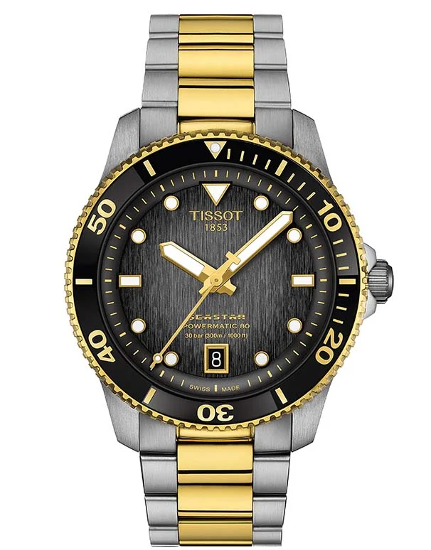 Men’s Watches with Date Display WindowTissot Seastar 1000 Powermatic 80 40MM - T120.807.22.051.00 - 788429