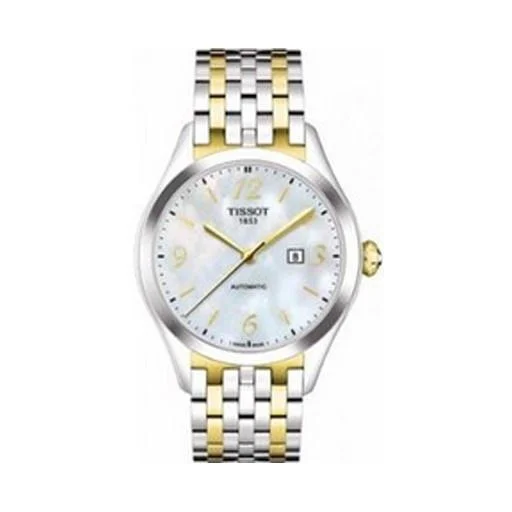 Watches with Braided Straps for a Handmade TouchTissot T-Classic Automatic Automatic Mother of Pearl Dial Women's Watch T0382072211700