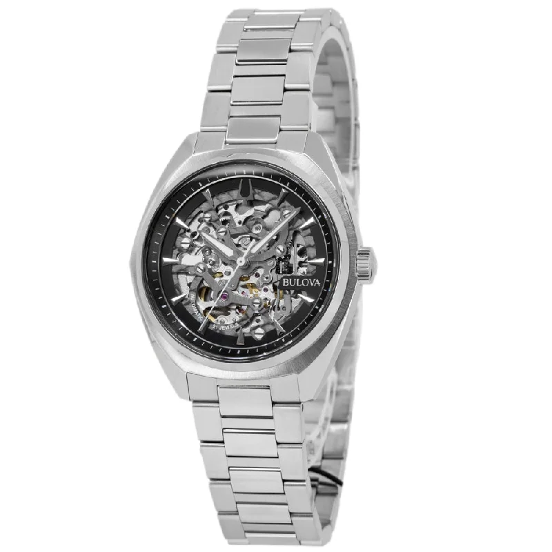 Watches with Luminous Markers for Night VisibilityBulova Men's 96A293 Surveyor Automatic Skeleton