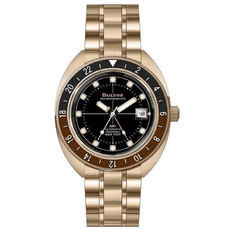 Watches with Matte Finish Cases for a Sophisticated LookBulova - Oceanographer GMT - 97B215