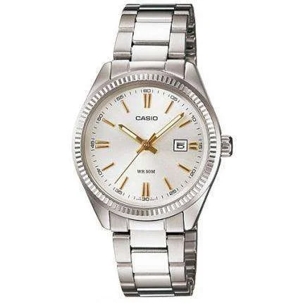 Dressy Watches for Evening EventsCasio LTP-1302D-7A2 Silver Stainless Watch for Women