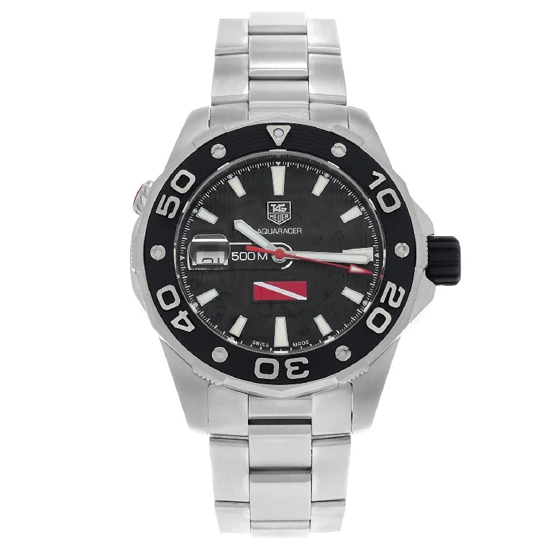 Watches with Baton-Style Hands for a Classic LookTag Heuer Men's WAJ211A.BA0870 Aquaracer Automatic Stainless Steel Watch