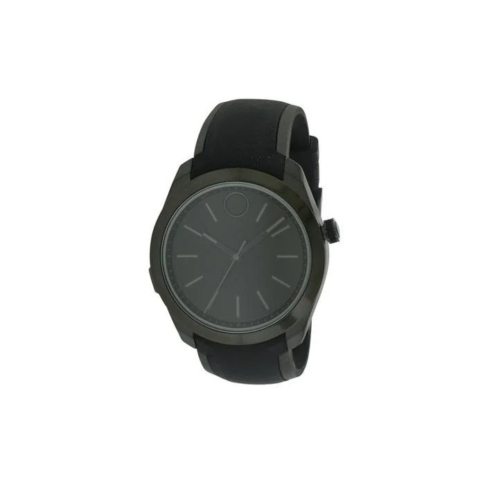 Leather Band Watches with Quick-Release BucklesMovado Men's 3660002 Bold Motion Black Silicone Watch