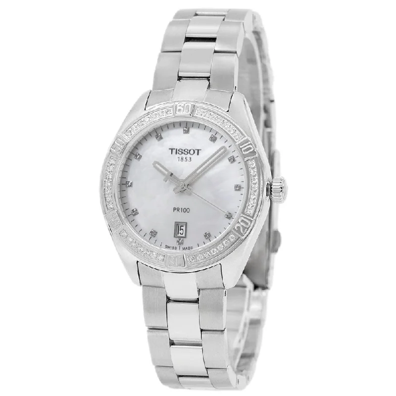 Watches with Rubber Straps for Comfort and DurabilityTissot Ladies T101.910.61.116.00 PR 100 Sport Chic Quartz