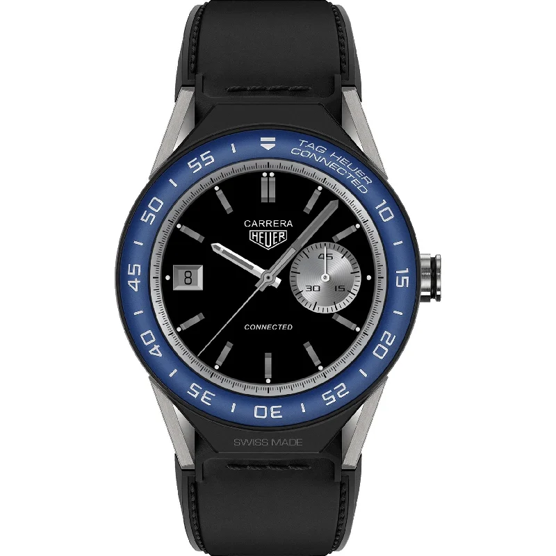 Watches with Rubber Straps for Comfort and DurabilityTag Heuer Men's SBF8A8019.11FT6079 Connected Modular Black Rubber Watch