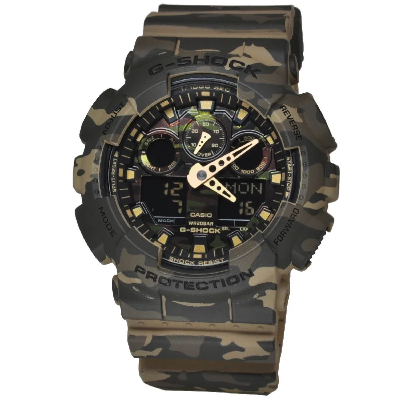 Solar-Powered Watches for Eco-Conscious UsersCasio Men's GA100CM-5A G-Shock Chronograph Camouflage Resin Watch