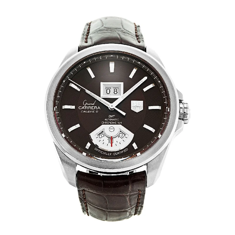 Watches with Sword-Style Hands for a Distinctive LookTag Heuer Men's WAV5113.FC6225 Grand Carrera Brown Leather Watch