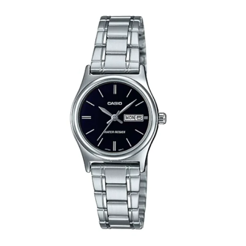 Watches with Sword-Style Hands for a Distinctive LookCasio LTP-V006D-1B2 Silver Stainless Watch for Women