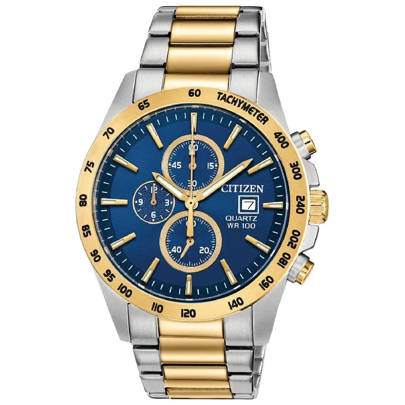 Men’s Watches with Date Display WindowCitizen Citizen Quartz Quartz Chronograph Blue Dial Men's Watch AN3644-53L