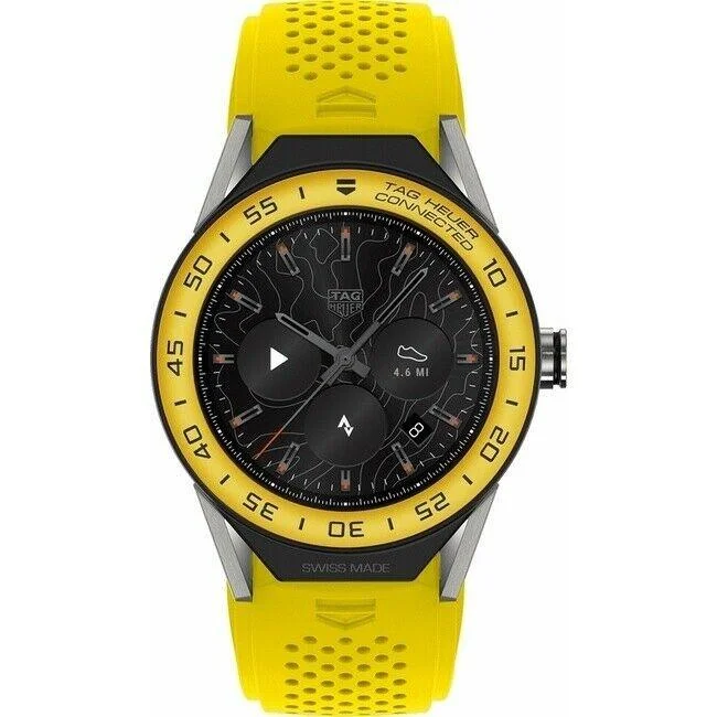 Solar-Powered Watches for Eco-Conscious UsersTag Heuer Men's SBF8A8017.11FT6082 Connected Yellow Rubber Watch