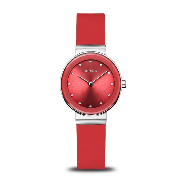 Watches with Engraved Dials for PersonalizationBering Women's Classic Red Watch