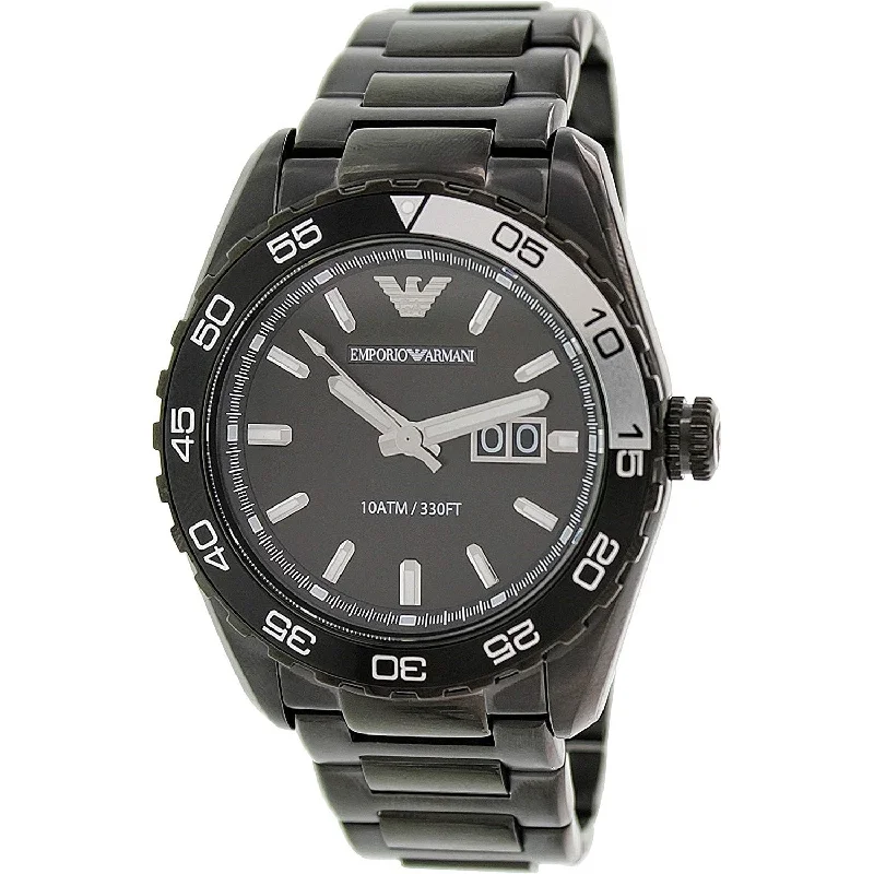 Watches with Two-Tone Cases for a Stylish AppearanceEmporio Armani Sportivo Quartz Black Dial Men's Watch AR6049