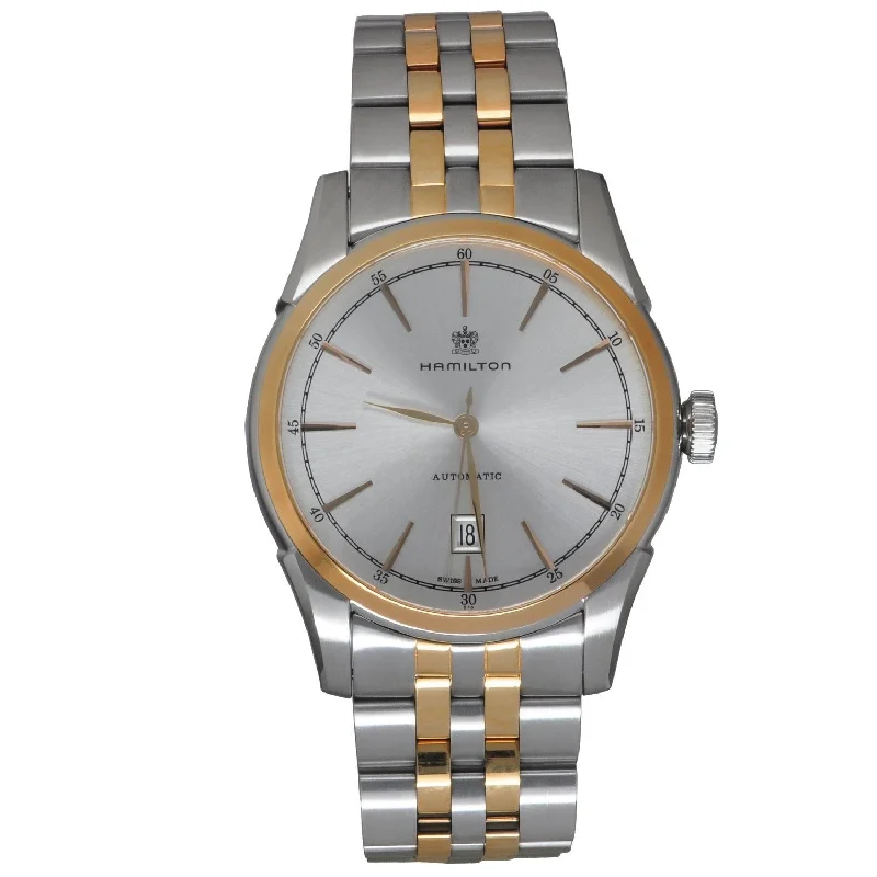 Watches with Embossed Dials for a Textured LookHamilton Men's H42425151 Spirit of Liberty Automatic Two-Tone Stainless Steel Watch