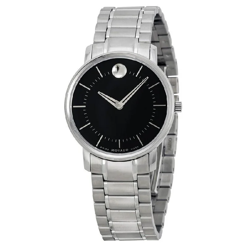 Watches with Temperature SensorMovado TC Quartz Black Dial Women's Watch 0606690