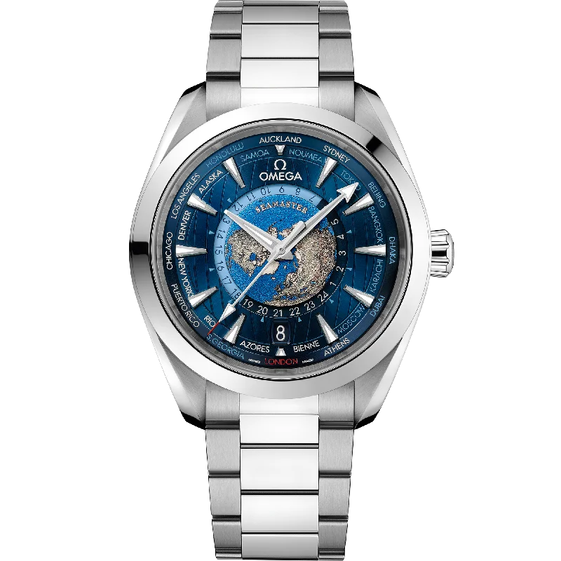 Watches with Rubber Straps for Comfort and DurabilitySeamaster Aqua Terra 150M WORLDTIMER 43mm 220.10.43.22.03.001