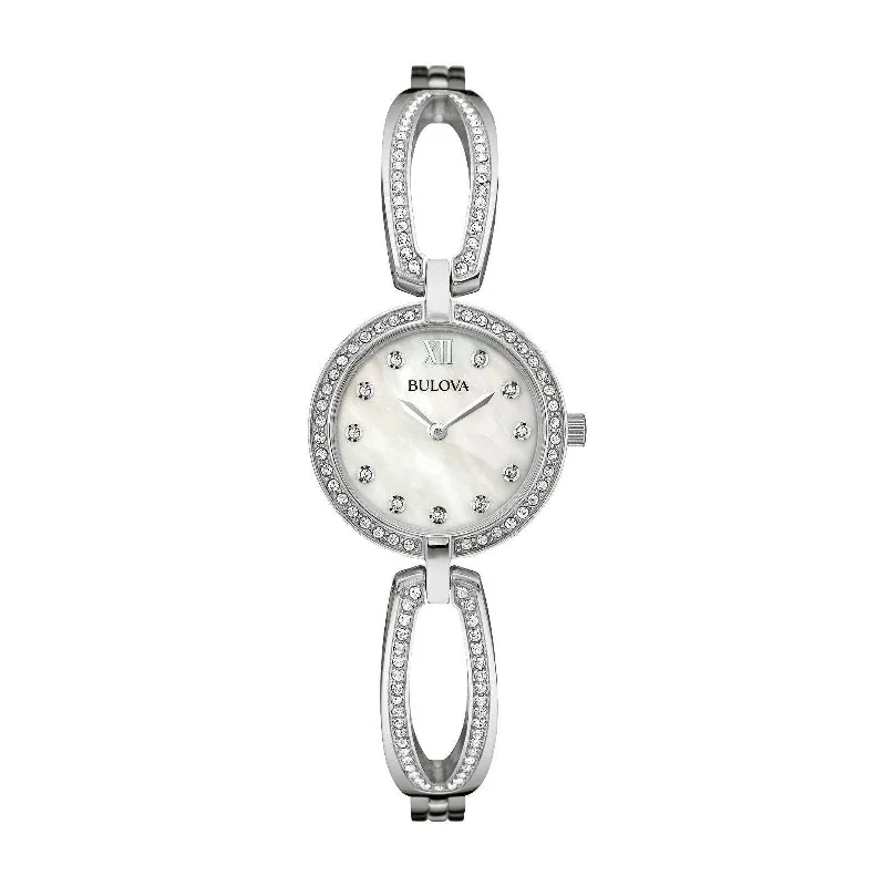 Watches with Braided Straps for a Handmade TouchBulova Women's 96L223 Bulova Stainless Steel with Sets of Crystal Watch