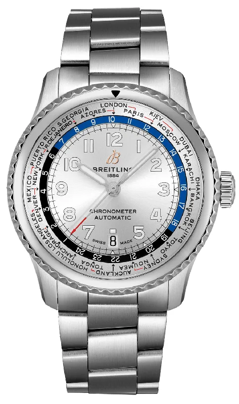 Watches with Stainless Steel PVD Coating for Scratch ResistanceBreitling Navitimer 8 Unitime Automatic 43 Stainless Steel