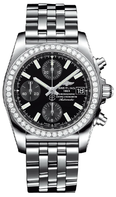 Watches with Two-Tone Cases for a Stylish AppearanceBreitling Chronomat 38mm Ladies Black Dial