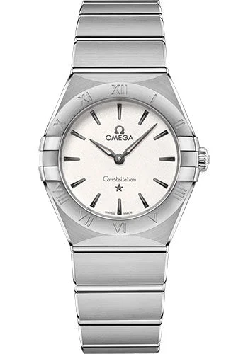 Watches with Heart Rate and Blood Pressure MonitorOmega Constellation Manhattan Quartz Watch - 28 mm Steel Case - Crystal White Silvery Dial - 131.10.28.60.02.001