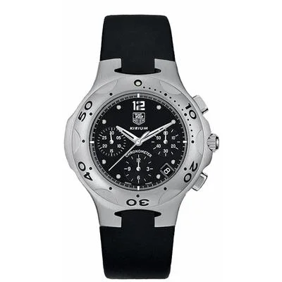 Alloy Cased Watches for Affordable QualityTag Heuer Men's CL5110.FT6000 Kirium Chronograph Black Rubber Watch