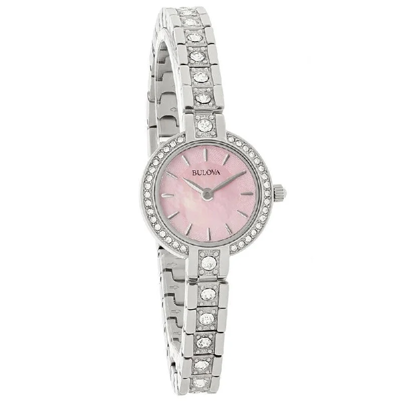 Women’s Dress Watches with Elegant StrapsBulova Women's 96X131 Crystal Stainless Steel Watch