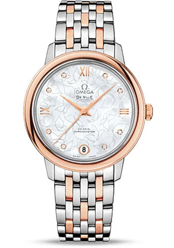 Budget-Friendly Quartz Watches for StudentsOmega De Ville Prestige Co-Axial Watch - 32.7 mm Steel Case - Red Gold Bezel - Mother-Of-Pearl Dial - Red Gold-Steel Bracelet - 424.20.33.20.55.001