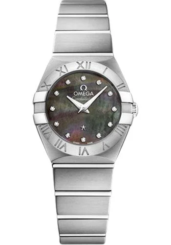 Budget-Friendly Quartz Watches for StudentsOmega Constellation Quartz Tahiti Watch - 24 mm Steel Case - Tahiti Mother-Of-Pearl Diamond Dial - 123.10.24.60.57.003