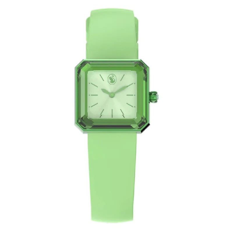 Digital Watches with Timer FunctionSwarovski Watch Lucent with Silicone Strap Green 5624379