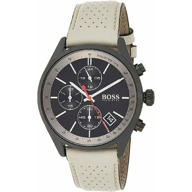 Stainless Steel Mesh Strap Watches for a Sleek LookHugo Boss Grand Prix Quartz Chronograph Black Dial Men's Watch 1513562