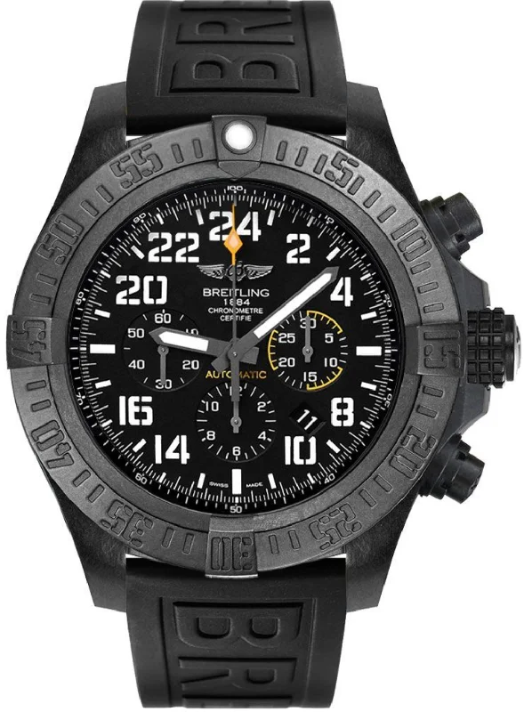 Mechanical Watches with Hand-Winding MechanismBreitling Avenger Hurricane Black 50mm Dial