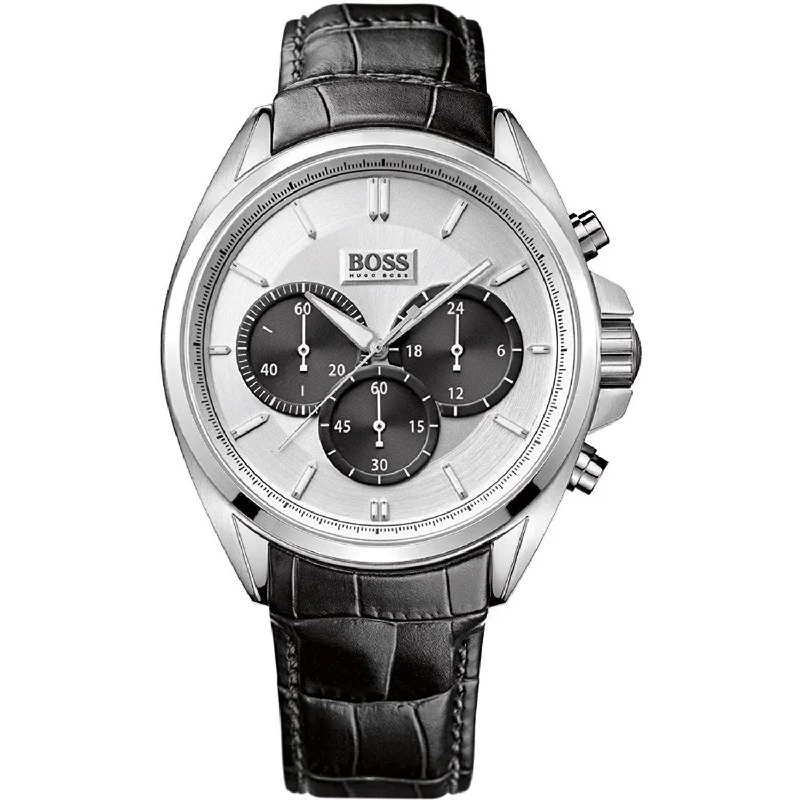 Watches with Luminous Markers for Night VisibilityHugo Boss  Quartz Chronograph Silver Dial Men's Watch 1512880