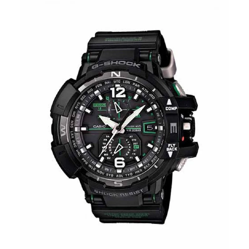 Waterproof Diving Watches with Rotating BezelCasio Men's GWA1100-1A3 G-Shock Chronograph Black Resin Watch