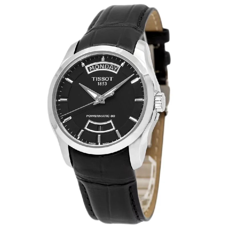 Watches with Baton-Style Hands for a Classic LookTissot T035.407.16.051.02 T-Classic Black Dial Auto