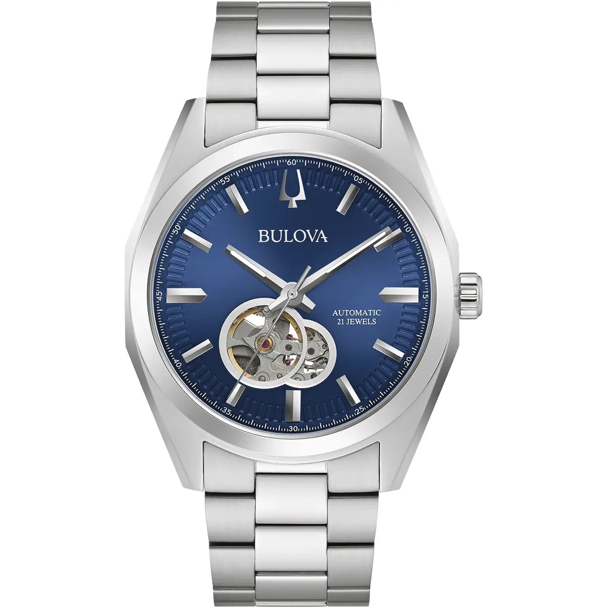 Titanium Cased Watches for Lightweight ComfortBulova Surveyor Auto Men's Blue Watch 96A275