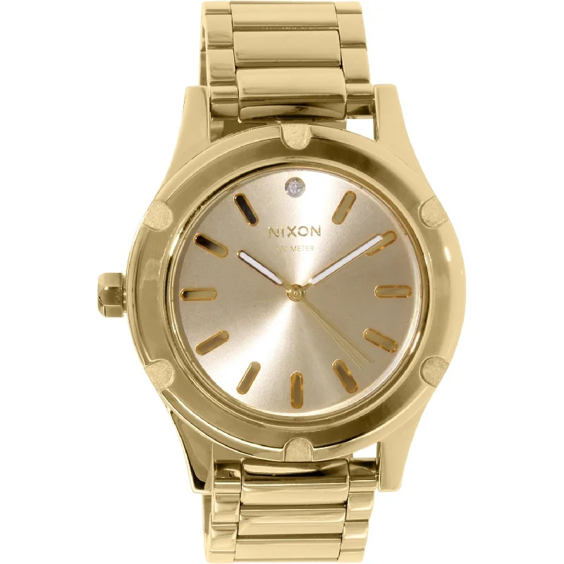 Wooden Cased Watches for a Natural LookNixon Camden Quartz Gold-Tone Dial Women's Watch A343-502