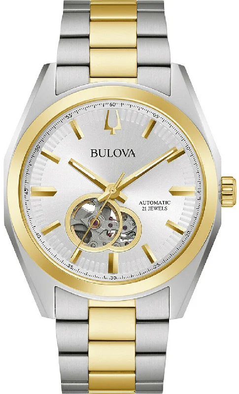 Men’s Dress Watches with Slim ProfilesBulova Classic Automatic Surveyor Two-Toned Stainless Steel Men's Watch 98A284