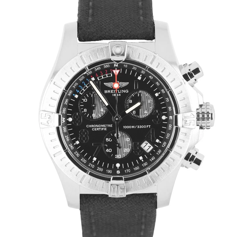 Watches with Rubber Straps for Comfort and DurabilityBreitling Avenger Seawolf Stainless Steel Black 45mm Quartz A73390 Watch